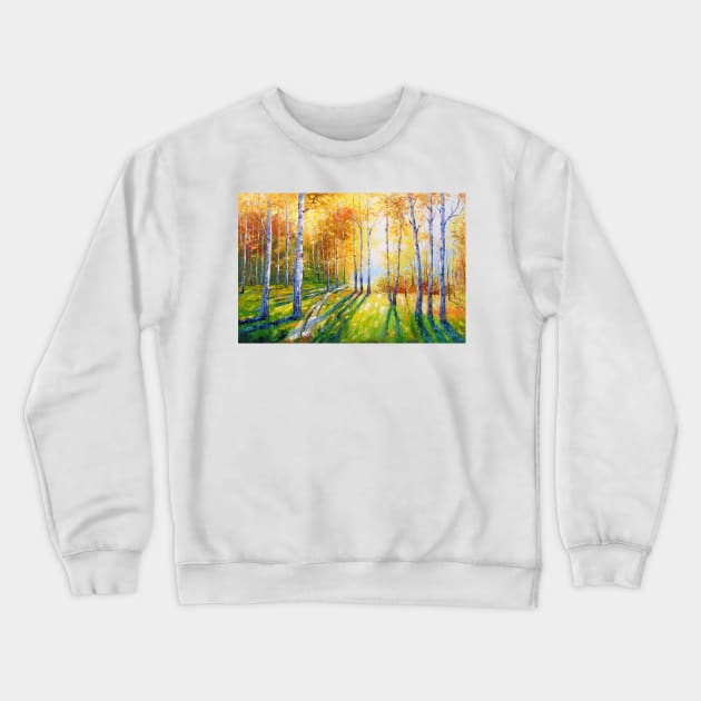 Birch grove Crewneck Sweatshirt by OLHADARCHUKART